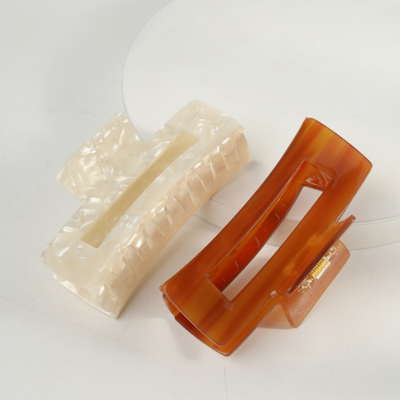 Hot Selling Accessories Women's  Acetate Hair Clip Large Custom Rectangular Wholesale