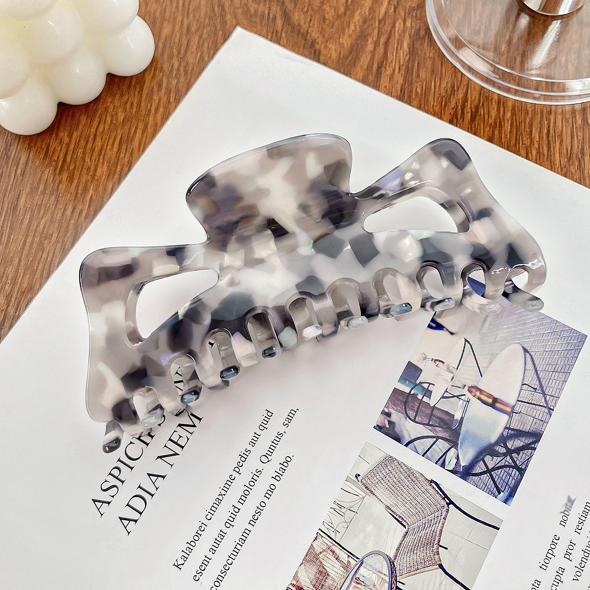 Hot-Selling High Quality Fashionable Oversized Bow Acetate Fiber Hairpin with Temperament Hair Claws