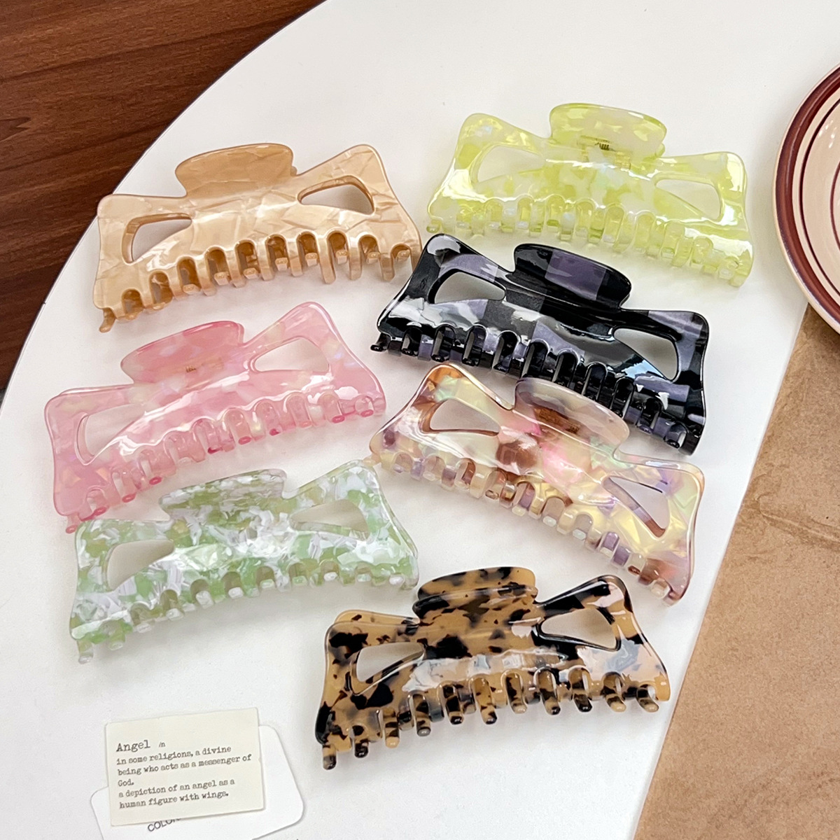 Hot-Selling High Quality Fashionable Oversized Bow Acetate Fiber Hairpin with Temperament Hair Claws