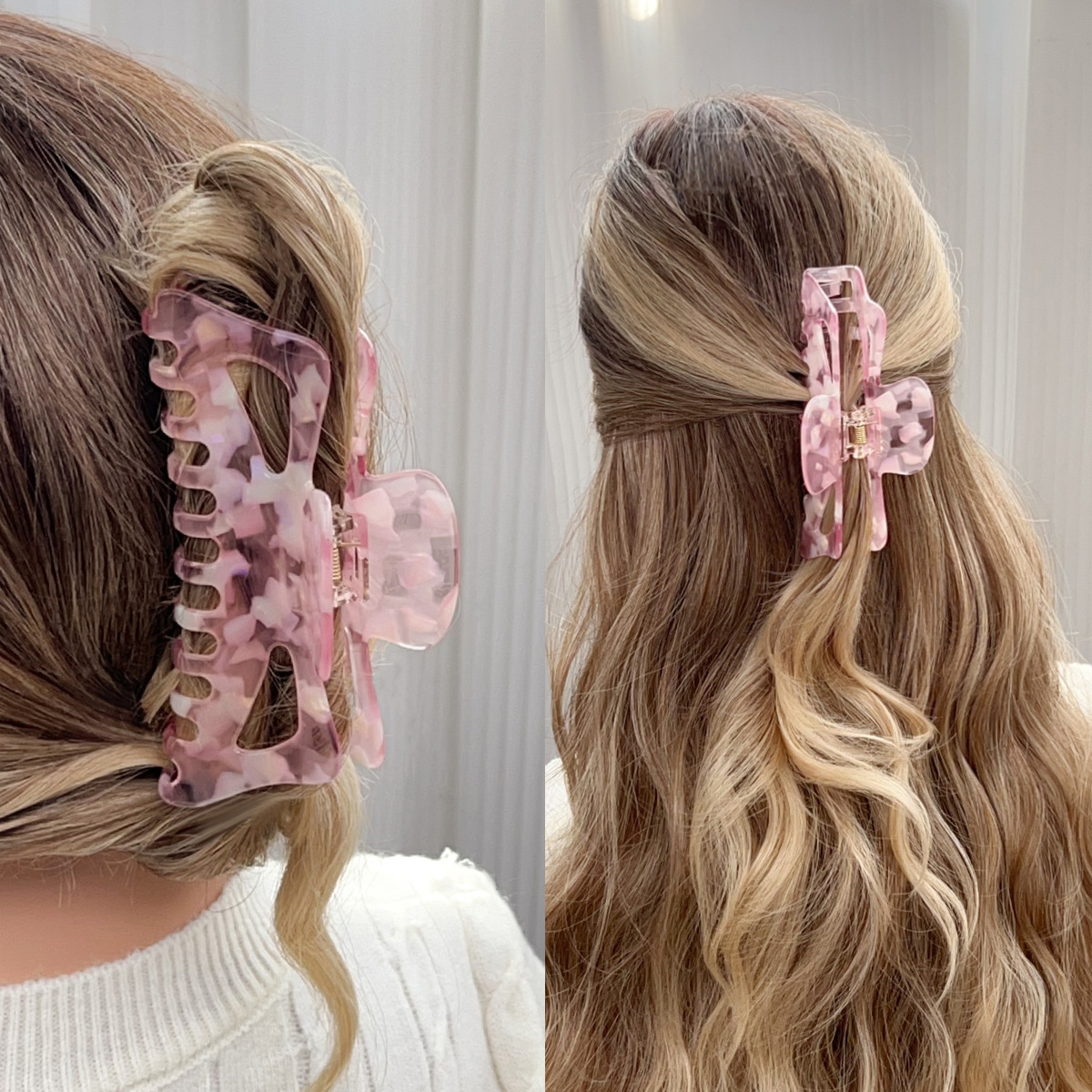 Hot-Selling High Quality Fashionable Oversized Bow Acetate Fiber Hairpin with Temperament Hair Claws