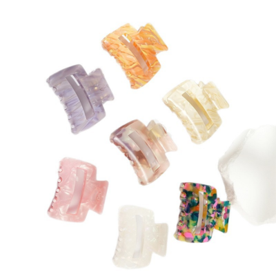 Wholesale High-End 5.5cm Rectangular Hairpin Korean Acetate Hair Clip for Girls Elegant Shark Clip