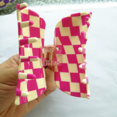 Hot Selling Korean Fashionable Semi-circular 8.5cm Acetate Fiber Hair Claws