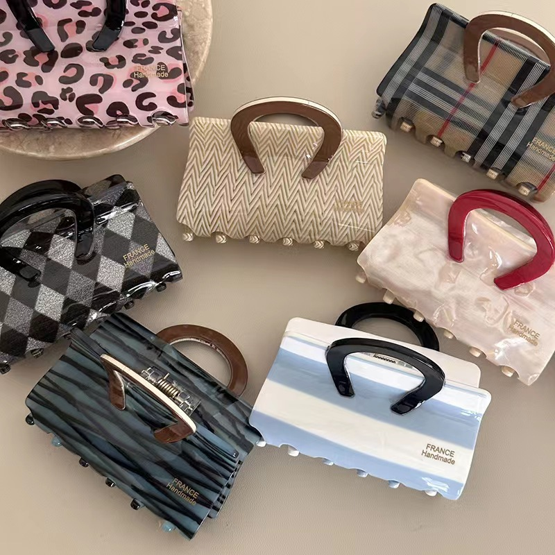 French High-end Hairpin Ins Internet Celebrity Sweet Temperament Bag Acetic Acid Claw Clip