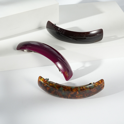 Hot Selling Korean Girls Simple and Elegant Marble Pattern Acetate Acrylic Spring Clip