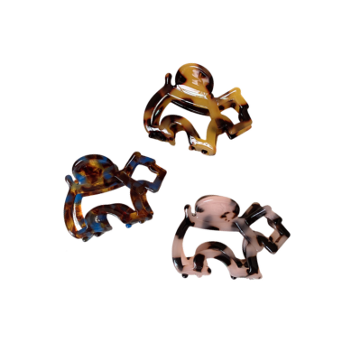 Leopard print hair clip, cute puppy hair clip, celebrity style, half-grab on the back of the head, h
