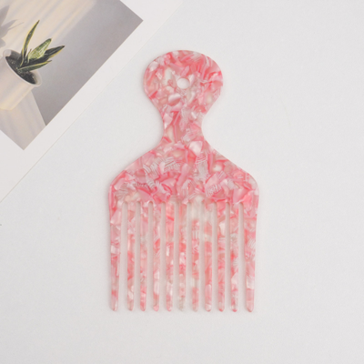 Support Custom Logo Acetate Wide Tooth Comb Hair Pick for Wavy Hair Styling Tool for Men Women