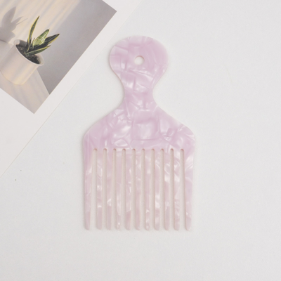 Support Custom Logo Acetate Wide Tooth Comb Hair Pick for Wavy Hair Styling Tool for Men Women