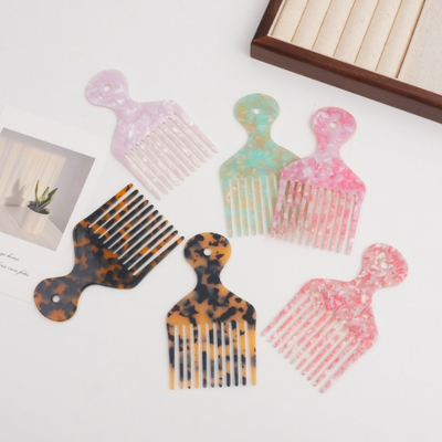Support Custom Logo Acetate Wide Tooth Comb Hair Pick for Wavy Hair Styling Tool for Men Women