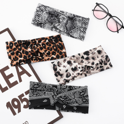 Leopard print and snake print headband, European and American style, yoga, antiperspirant