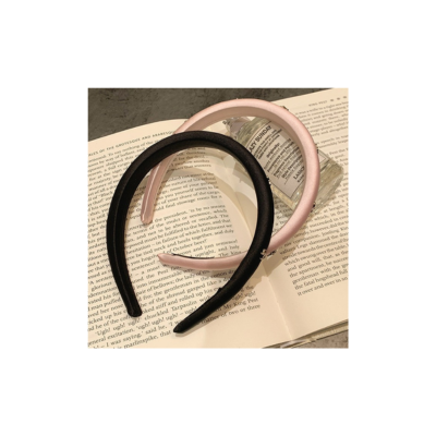 Temperament Satin High-end Retro Bow New Simple Silver Solid Color High Skull Headband Accessory
