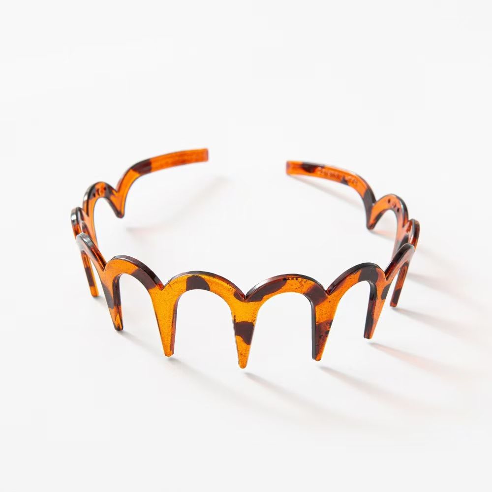 High-elasticity toothed wavy headband for women, perfect for tidying up messy hair, high crown headb