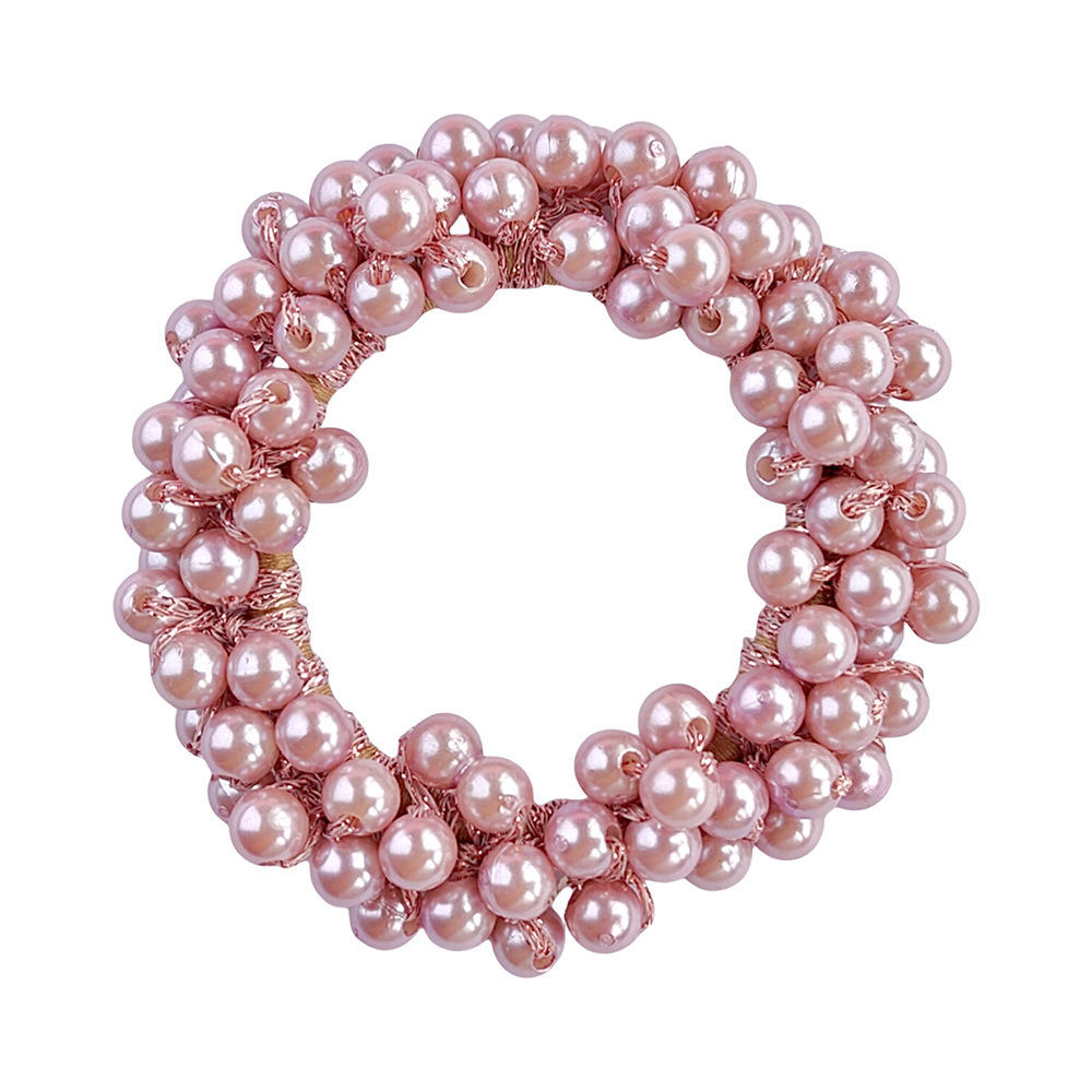 Wholesale Hair Ties Pearl Hair Band with Rope Scrunchies Hair Ties Beads