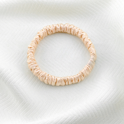 22 momme 1cm silk hair tie, high elasticity, 100% mulberry silk, hair care small intestine hair tie