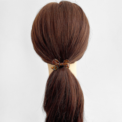 Elegant and beautiful iridescent acetate bow hair tie, hair band, elastic band, ponytail hair flower