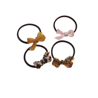 Elegant and beautiful iridescent acetate bow hair tie, hair band, elastic band, ponytail hair flower