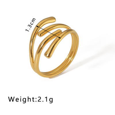 18k Gold-Plated Stainless Steel Ring1