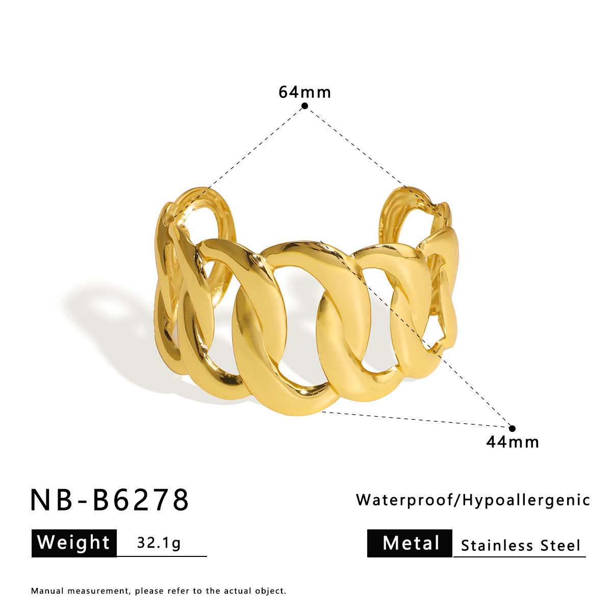 18k Gold-Plated Stainless Steel Bracelet3