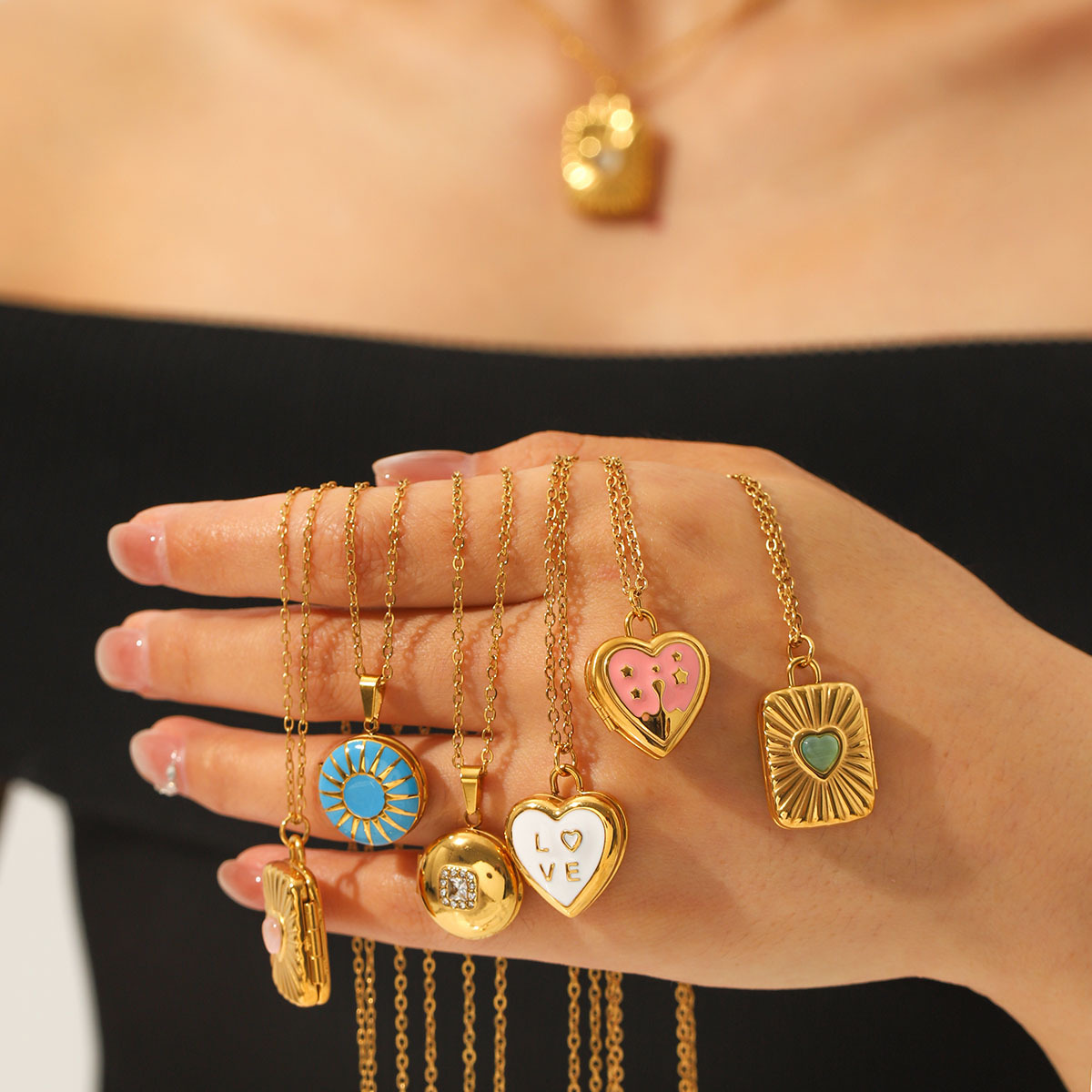 18k Gold-Plated Stainless Steel Necklace1