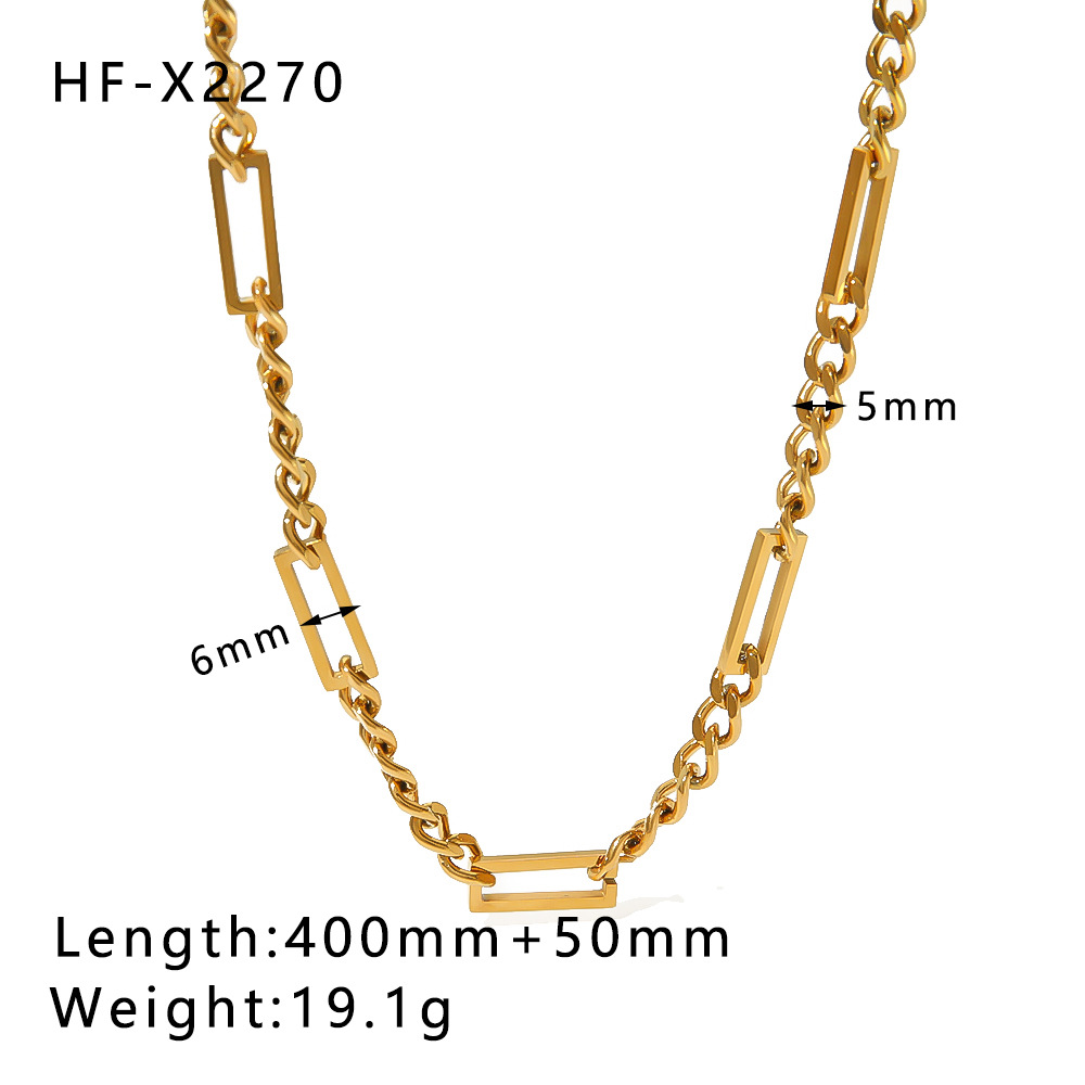18k Gold-Plated Stainless Steel Necklace2