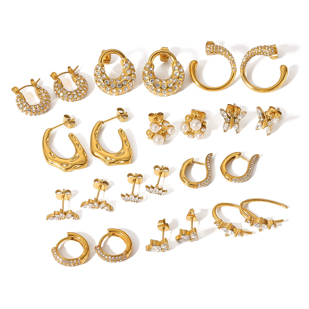 18k Gold-Plated Stainless Steel Earrings2