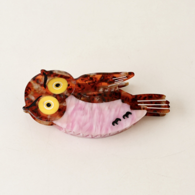 Animal & Insect Shaped Acetate Hair Claw Clips - Owl, Cicada & Grasshopper Acetic Acid Hair Clamp Se